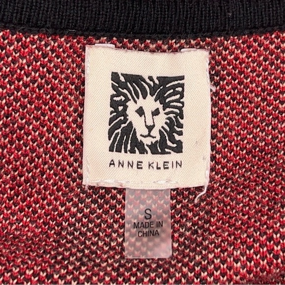 SMALL ANNE KLEIN RED BLACK PLAID JACKET LONG SLEEVE ACADEMIA PREPPY COTTON BLEND - Picture 10 of 12